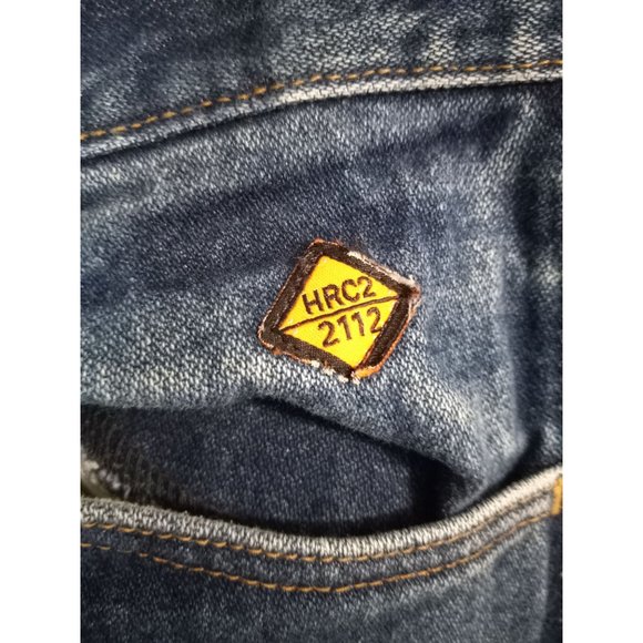 Wrangler 36x30 Dark Wash HRC2 Original Fit Flame Resistant Casual Work Jeans - Picture 2 of 6